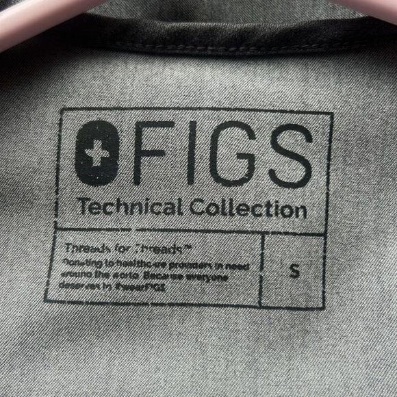 Figs Womens Technical Collection Scrub Top V-Neck Gray Size Small Lightweight & - Picture 3 of 10